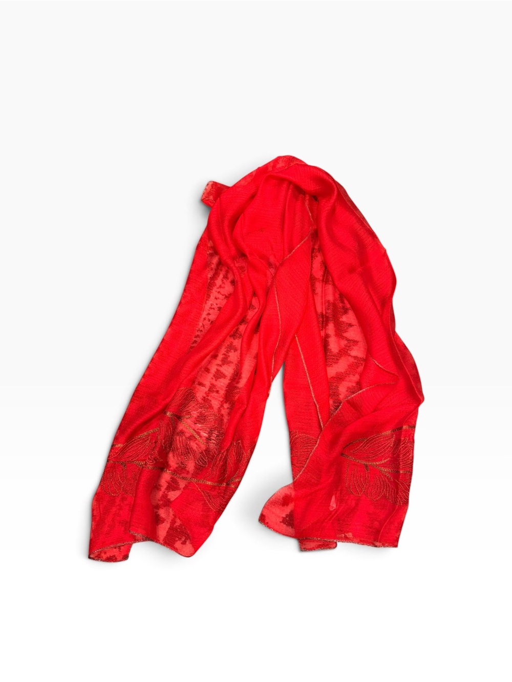 New- Red Lightweight Women's Scarf - Shawl- warp- pashmina